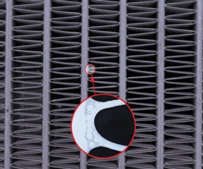 Photo of Si particle size analysis for brazed aluminium heat exchangers