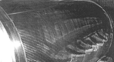 Photo of Roll and Strip Chatter Marks; 5th octave chatter